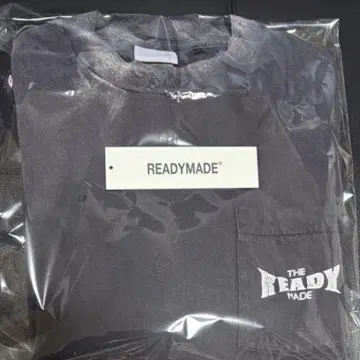 READYMADE 포켓 부착 그레이 T셔츠