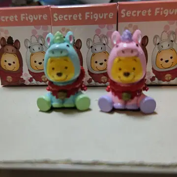 [ 디즈니 스토어 ] 시크릿 피규어 푸우 말 그린 핑크