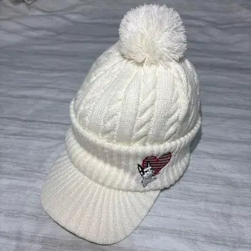 [ 새상품급 ] MU스포츠 케이블 짜임 챙 달린 플리스 니트 캡