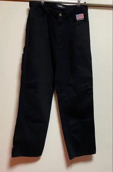 XLARGE 블랙 카고 팬츠 페인터 팬츠 34인치