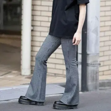 X-girl GINGHAM 깅엄 체크 이지 팬츠 플레어 팬츠 M