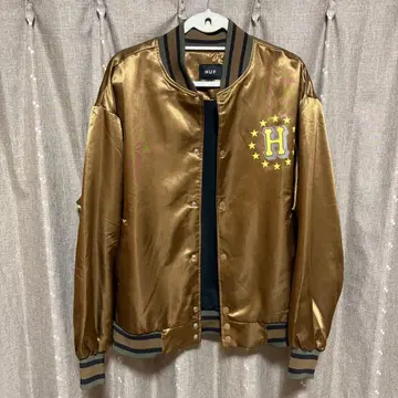 y121702 HUF 블루종 광택 보더 로고 L