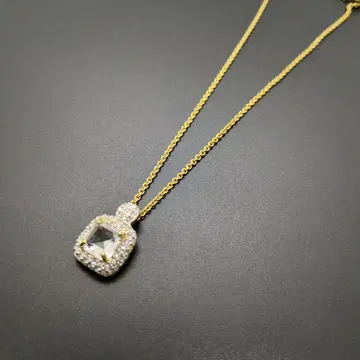 스와로브스키 목걸이 골드 컬러 스퀘어 크리스탈 고져스