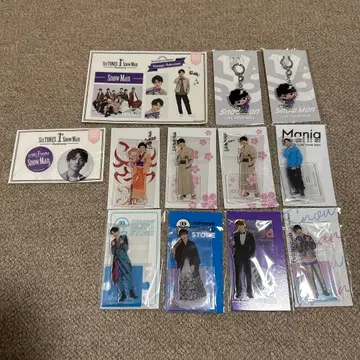 후카사와 타츠야 아크릴 스탠드 캔 배지 묶음 판매 SnowMan