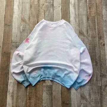 헤인즈 USA 구제 의류 페인트 패턴 후염 타이다이 멀티 컬러 맨투맨