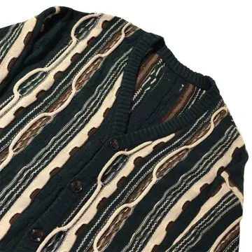 올 패턴 아트 3D 니트 가디건 멀티 M