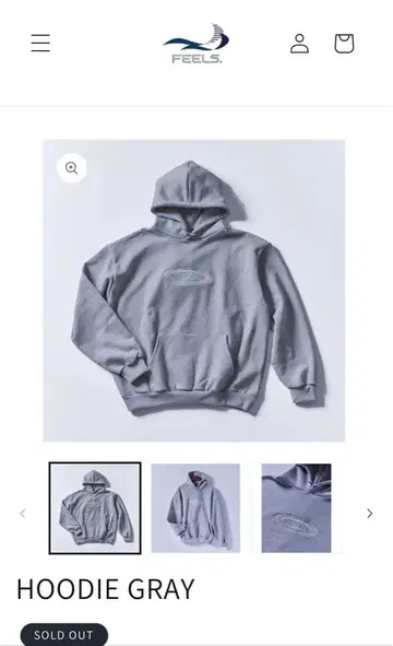FEELS HOODIE GRAY 우에스기 슈헤이