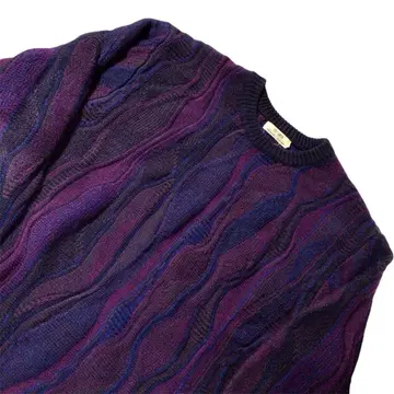 빈티지 3D 올 패턴 니트 스웨터 개성파 독특한 M