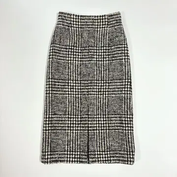 [새상품급] BALLSEY 코튼울 트위드 I라인 스커트 하운드투스
