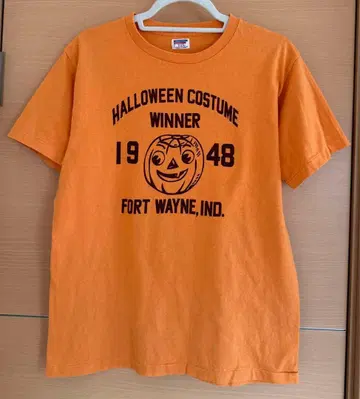 프린트 T셔츠 더블웍스 웨어하우스 오렌지