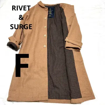 [ 리베트 앤드 서지 ] F 둥근 카라 베이지 롱 코트