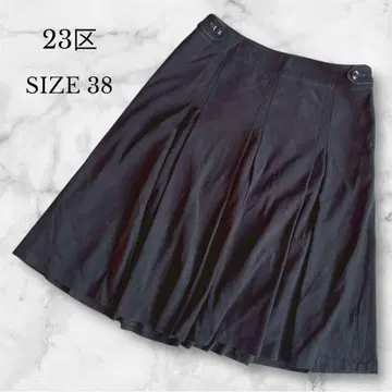 23구 박스 플리츠 스커트 블랙 엘레강트 깔끔한 무난 계열