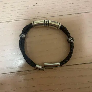 가죽과 실버 925 팔찌