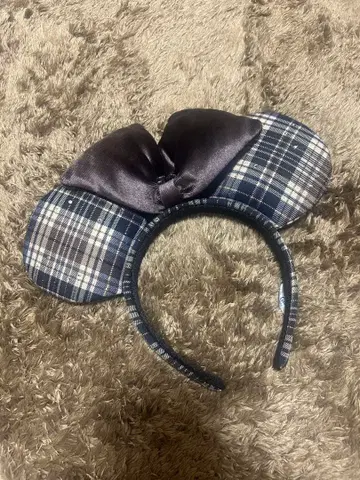 도쿄 디즈니 리조트 체크 무늬 머리띠