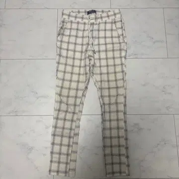 아담스 저글러 체크 무늬 스키니 팬츠