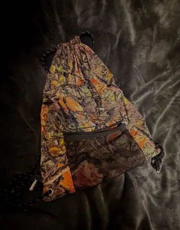 카모플라쥬 드로우 스트링 백 중형 냅색