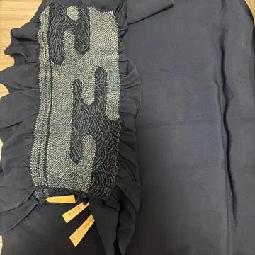 블랙 헤코 오비 실크 100% 4.8m