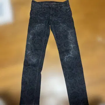 레어 HIDEAWAYS 페이즐리 무늬 데님 팬츠