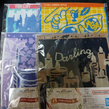 Mrs. GREEN APPLE 1번 복권 자카드 타월 4장 세트