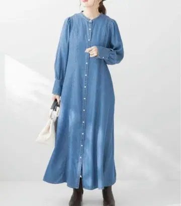 어반 리서치 써니 라벨 핏 데님 드레스 원피스 긴팔 원피스