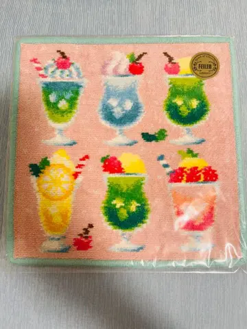 페이러 러브러리 파라 손수건 페일 핑크 x 그린