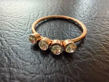 아쉬페프랑스 골드 컬러 대형 크리스탈 반지 13호