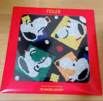 페이 x 오카이모노 스누피 타월 손수건 퍼니 페이스