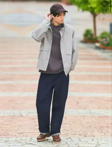 UNIQLO 윈드프루프 스탠드 블루종 03 GRAY 미사용 완판템