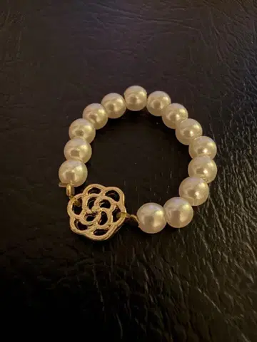 아쉬페 프랑스 모조 진주 플라워 모티브 반지 10호