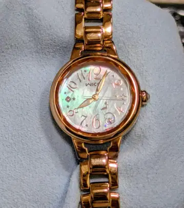 시티즌 WICCA 솔라 시계 핑크 골드 다이아몬드 장식