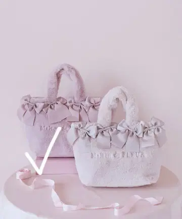 메종 드 플뢰르 핑크매니아 2Way 퍼 리본 백