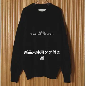 todayful(몰얀 보이프렌드 니트 블랙. 미사용 새상품)