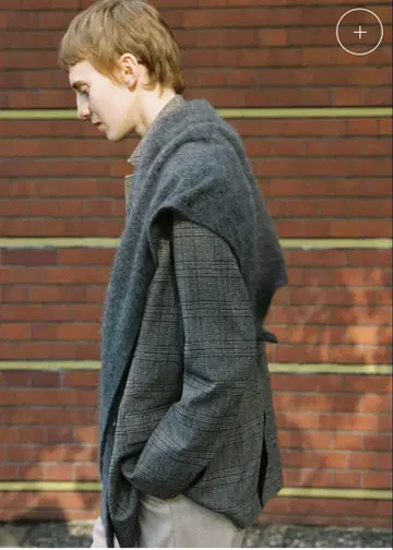 소주 soeju 울 삼각형 스톨 차콜