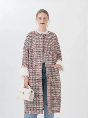 새상품 Soiree 트위드 코트