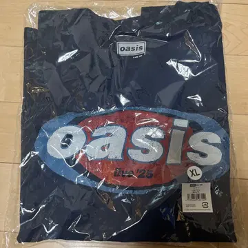 oasis XL 네이비 로고T셔츠