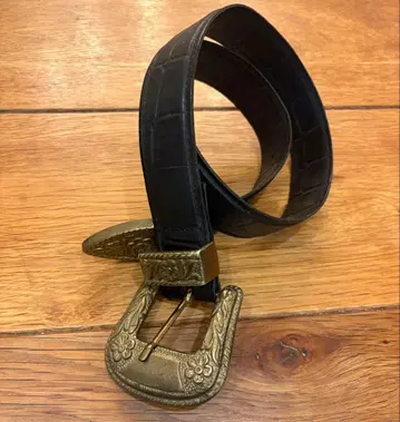 영국제 80s 90s 빈티지 천연 가죽 웨스턴 벨트 상태 양호