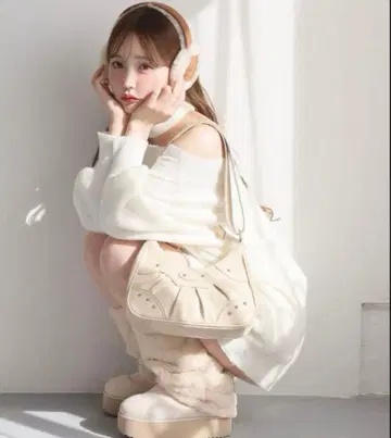 나이스 클랍 2way 페이크 무스탕 롱 부츠