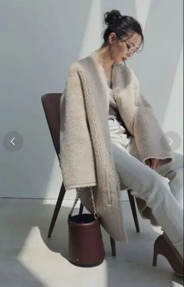 컨디션 최상 아뉴앙스 본딩 보아 코트