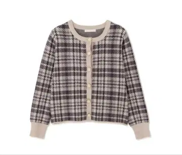 프로포션 바디 드레싱 체크 자카드 가디건