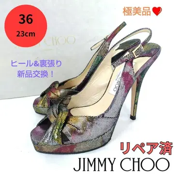 컨디션 최상 JIMMY CHOO [ 지미추 ] 화려한 컬러풀 펌프스 샌들