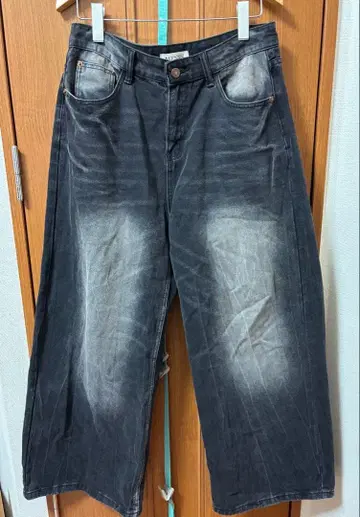 MENES 배기 팬츠 블랙 L 사이즈