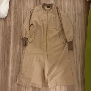 DAME FRANK 베이지 롱 코트