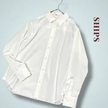 쉽스 SHIPS 24SS 수피마 베이직 셔츠 38 화이트