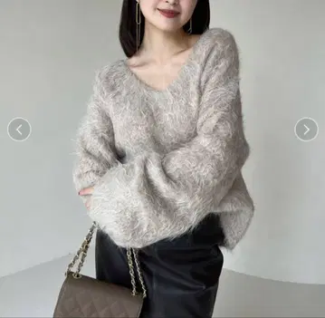 아뉴앙스 수리 알파카 니트 풀오버 베이지