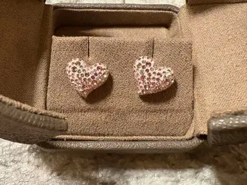 유키자키 스와로브스키 하트 귀걸이 미사용 새상품