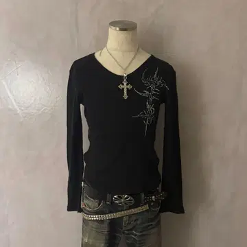 y2k 그런지 헤이세이 갸루 펑크 락 시크 스타일 십자가 페인트