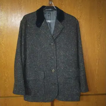 울 혼방 다크 그레이 테일러드 자켓