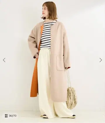 [ 미사용 택 포함 24AW ] 심플리시티 S120 블렌드 리버서블 코트