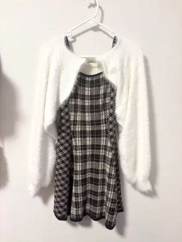 [ LIP SERVICE ] 페더 체크 앙상블 원피스