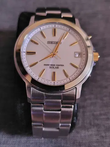 세이코 스피릿 7B52-OAFO 솔라 전파 시계 화이트 다이얼